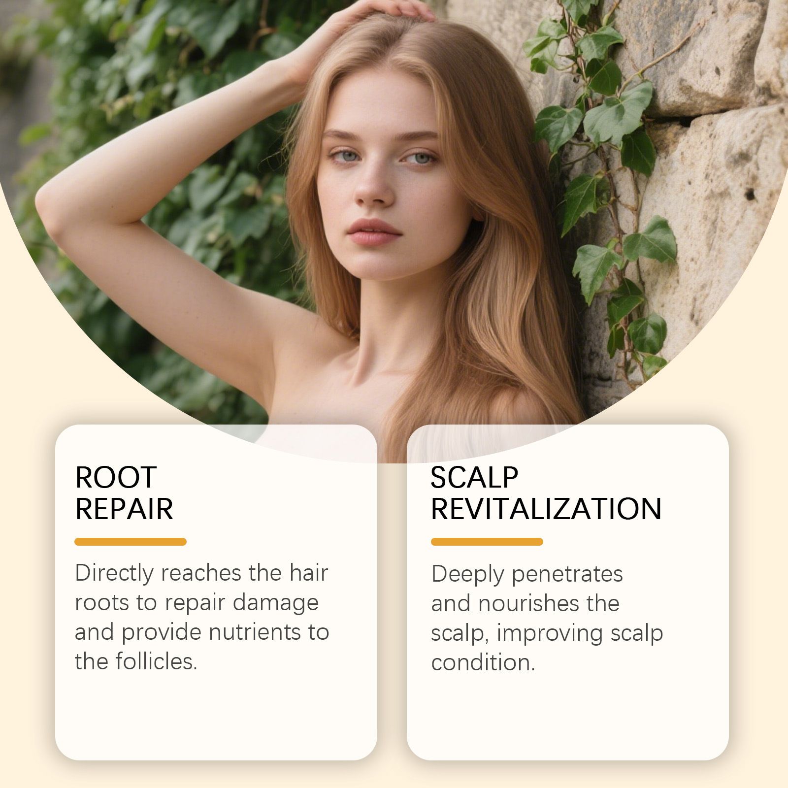 HOEGOA Scalp Nourishing Roll-on Essence gently nourishes the scalp, cares for, moisturizes, and smoothes hair strands for daily care
