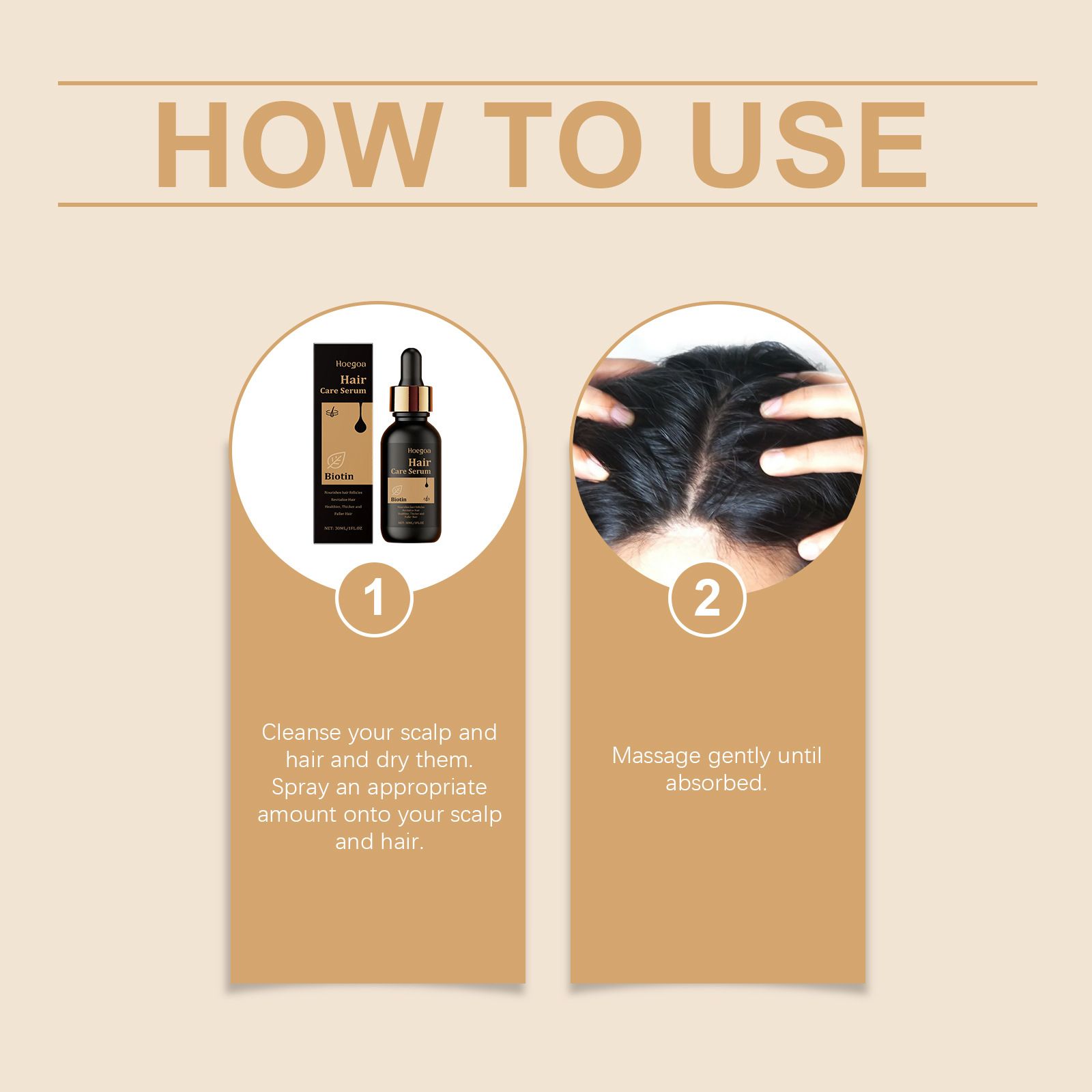 HOEGOA Hair Essence Lotion nourishes, moisturizes, hydrates, and smoothes hair, providing lightweight daily hair care