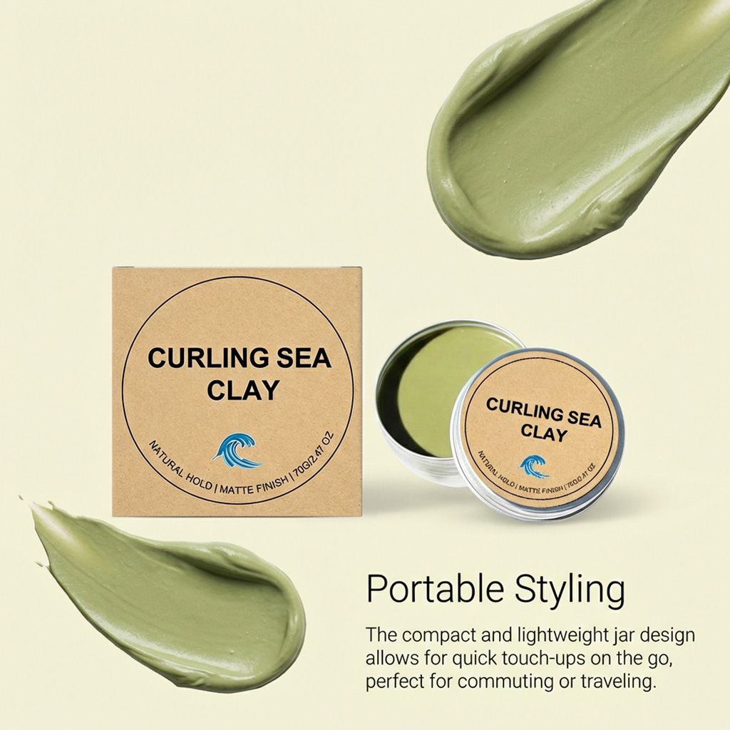 Curling styling hair mud creates a natural, fluffy, and lightweight everyday care styling cream for curly hair styling