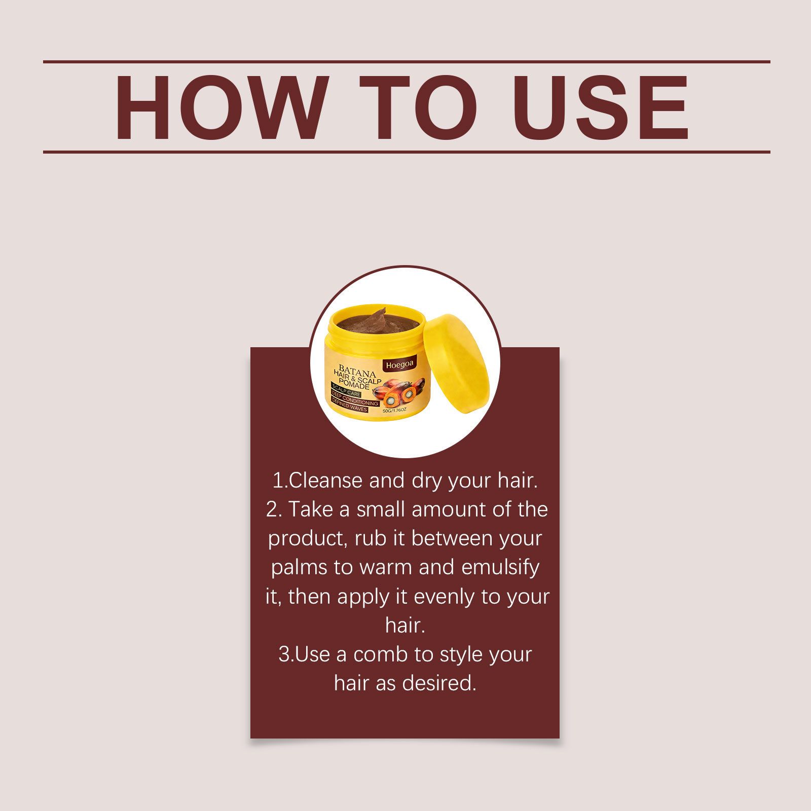 HOEGOA Batanha Wave Styling Hair Wax Daily Curl Styling Care Shapes and Outlines Hairline