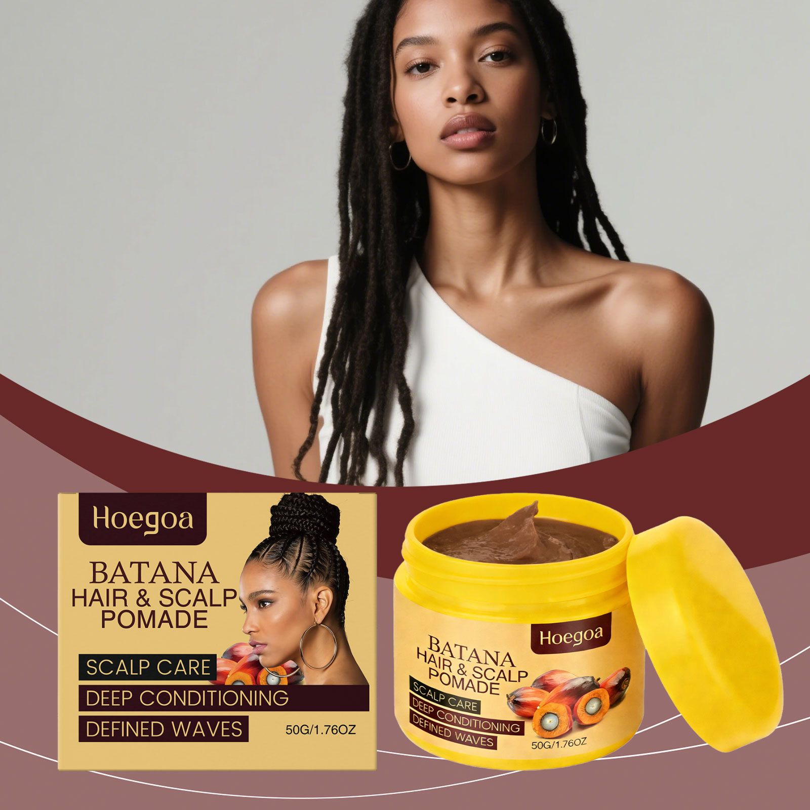 HOEGOA Batanha Wave Styling Hair Wax Daily Curl Styling Care Shapes and Outlines Hairline