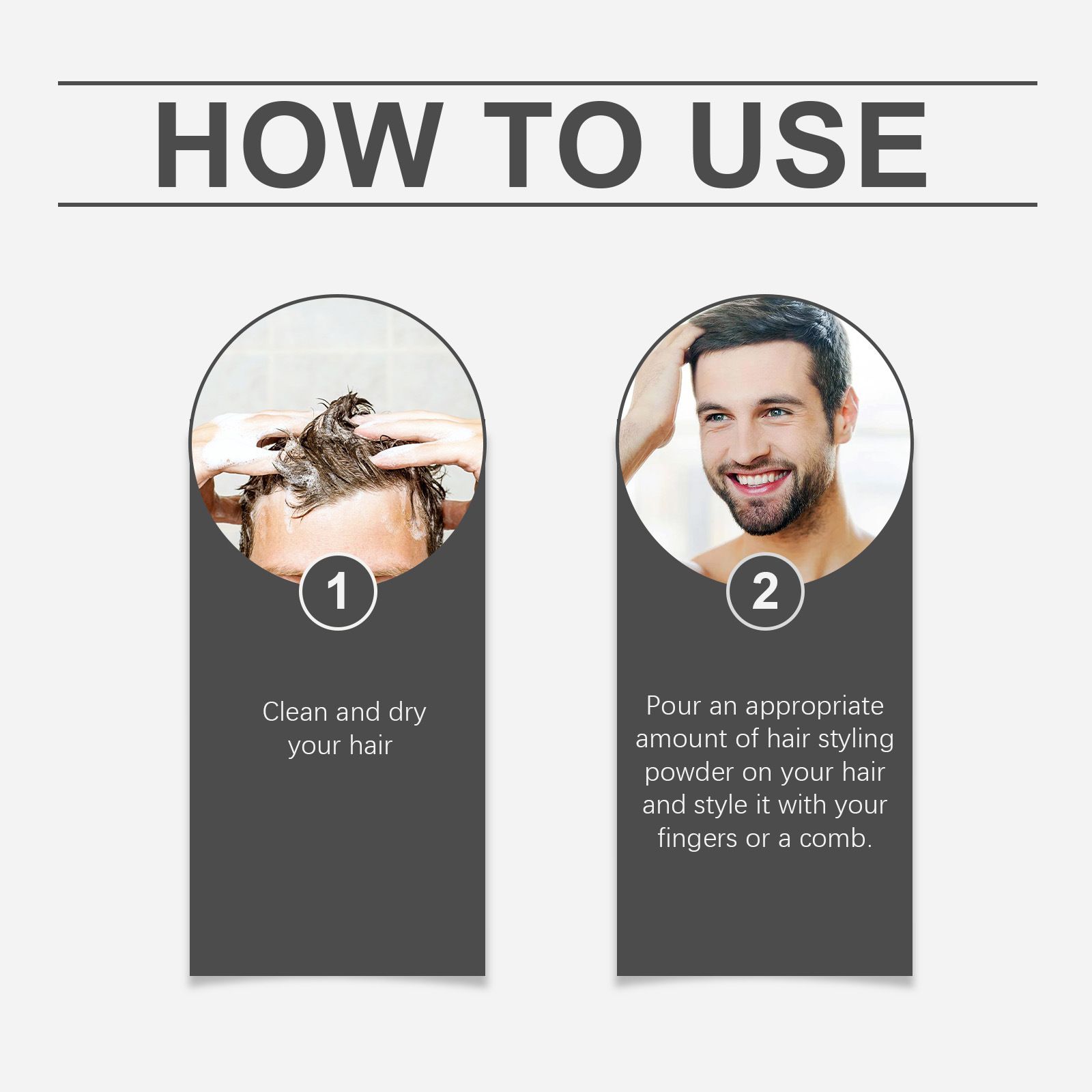 EAST MOON men's matte styling powder, a convenient hair styling product for lazy people, creates a fluffy and high-crowned hairstyle, providing a refreshing and long-lasting finish for hair styling