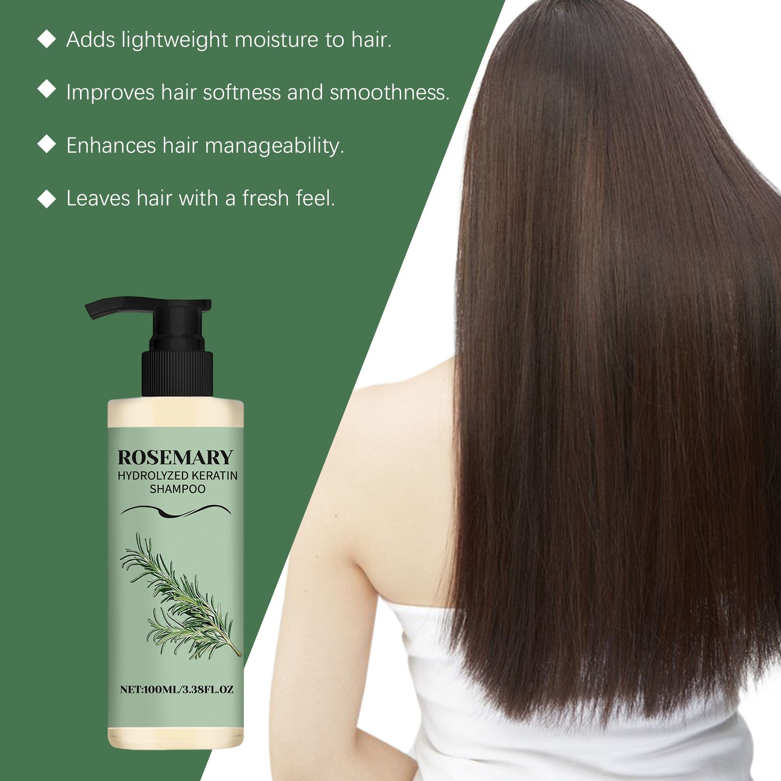 Rosemary Hair Care Shampoo - Gentle Cleansing, Shine Boosting, Moisturizing, Smoothening Hair Care Shampoo