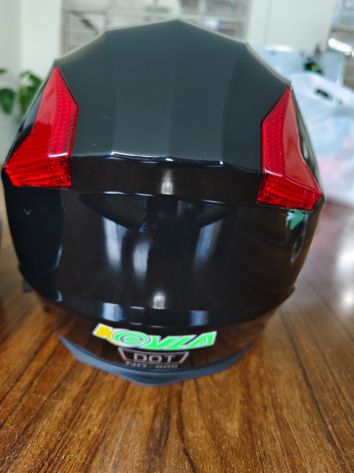 Premium Shining Black Helmet with Dual Reflectors, Washable Removable Inner Cloth, Tinted Sun Glass, Clear Rain Visor, and Top Air Regulator for Comfort and Safety