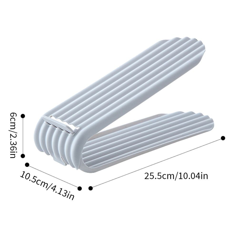 High Quality Plastic Adjustable Double-layer Stackable Shoe Rack Space Organizer 50% Space-Saving Storage Rack Holder