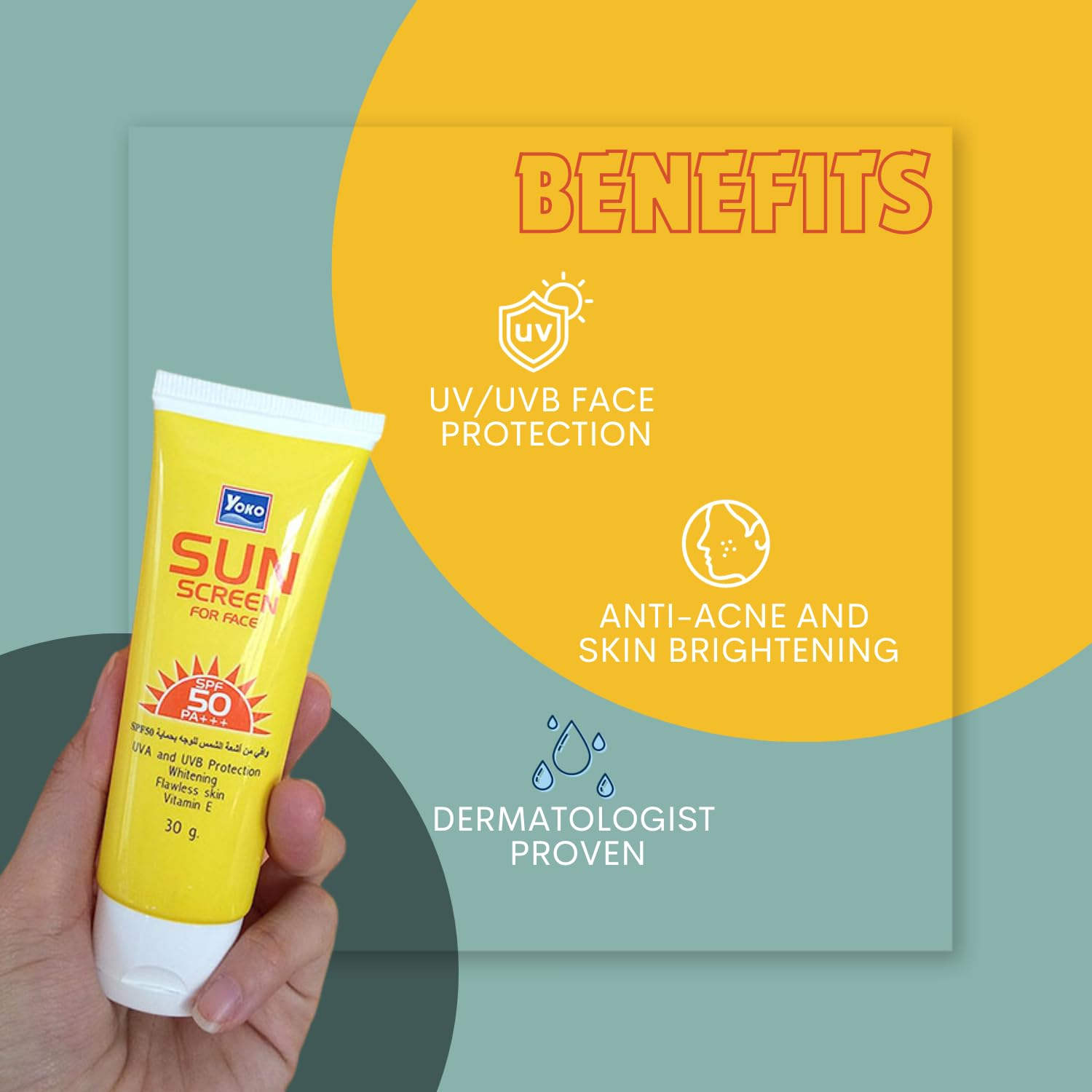 Yoko Sunscreen For Face SPF50 30g