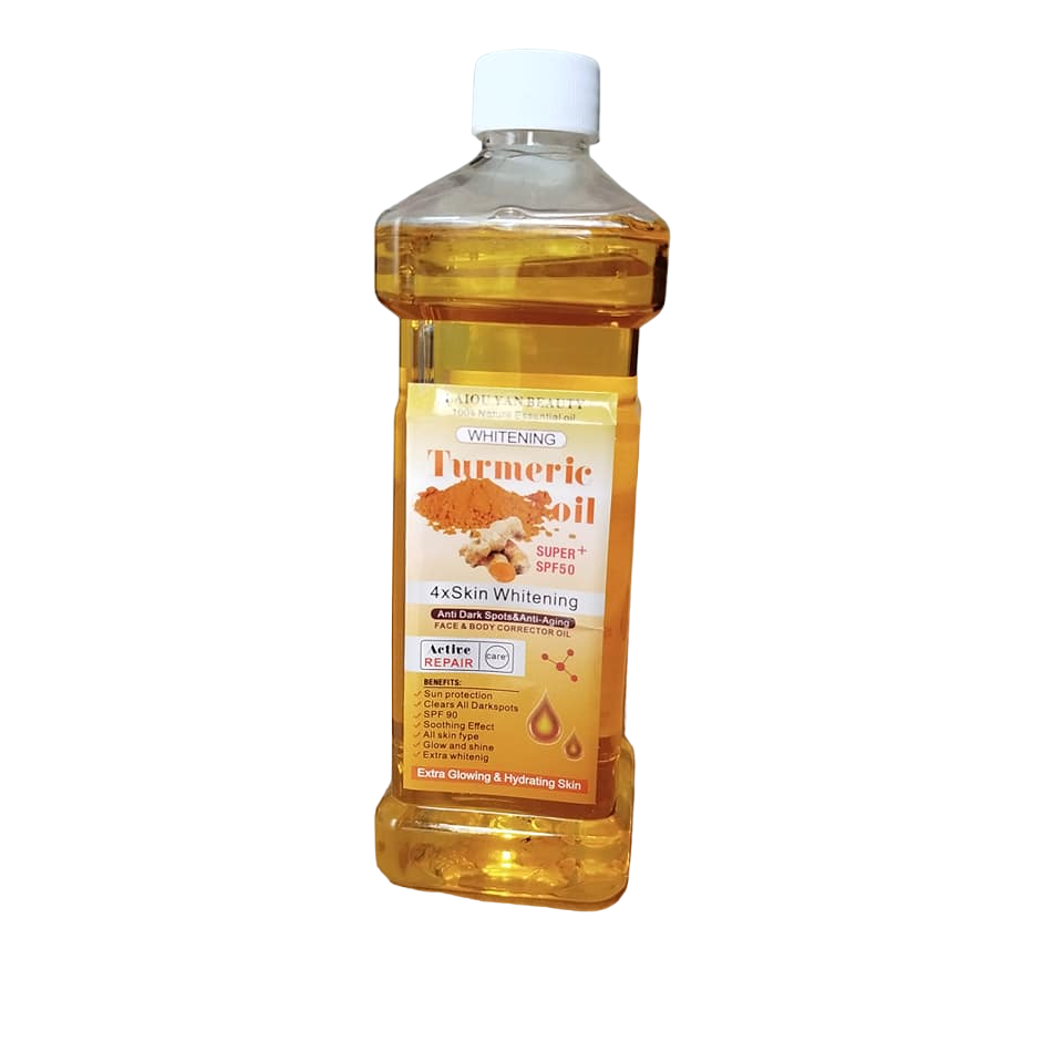 Laiou Turmeric Oil SPF 50 Anti-Dark Spots & Anti-Aging Face & Body Oil. Moisturizes, Offers Sun Protection, Clears All Dark Spots, Pigmentation, Soothes, Glows, Shine, Whiten Scars and Exfoliates