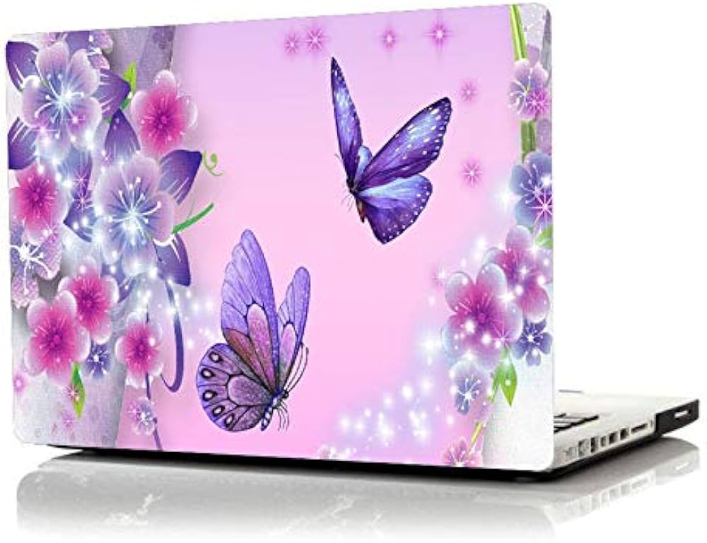 PURPLE BUTTERFLIES  LAPTOP SKIN/COVER/STICKER, for Laptop size 11" 13.3" 14" 15" 15.4" 15.6 Universal Vinyl Skin Sticker Cover.