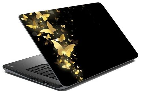 BLACK AND GOLD BUTTERFLY LAPTOP SKIN/COVER/STICKER, for Laptop size 11" 13.3" 14" 15" 15.4" 15.6 Universal Vinyl Skin Sticker Cover.