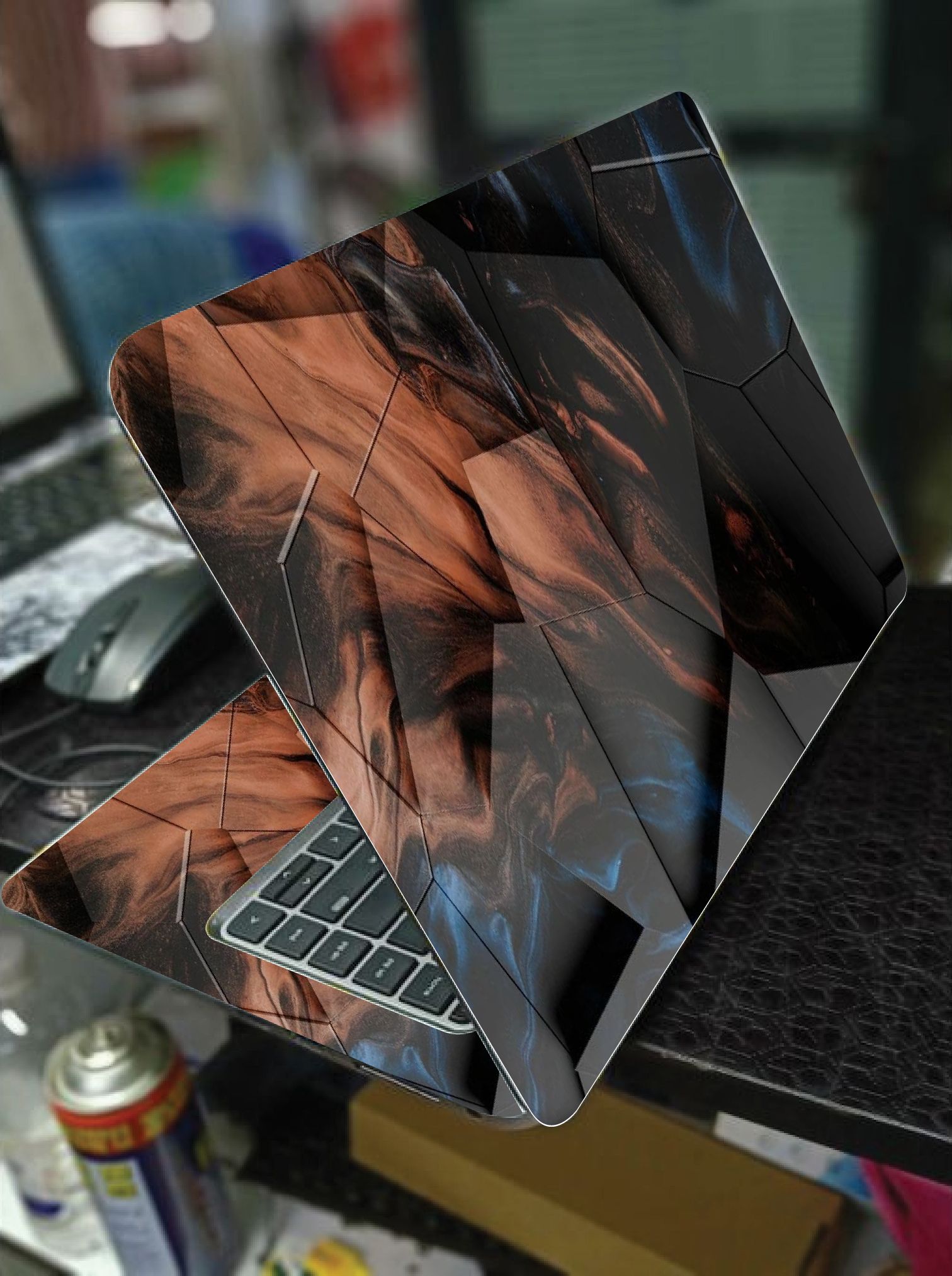 LAPTOP SKIN/COVER/STICKER (3D STONE ART), for Laptop size 11" 13.3" 14" 15" 15.4" 15.6 Universal Vinyl Skin Sticker Cover.