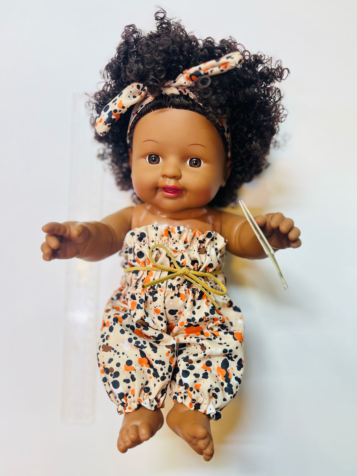 Girl Full Body Silicone Vinyl Doll Painted Baby Doll With Rooted Hair For Kid's- African doll