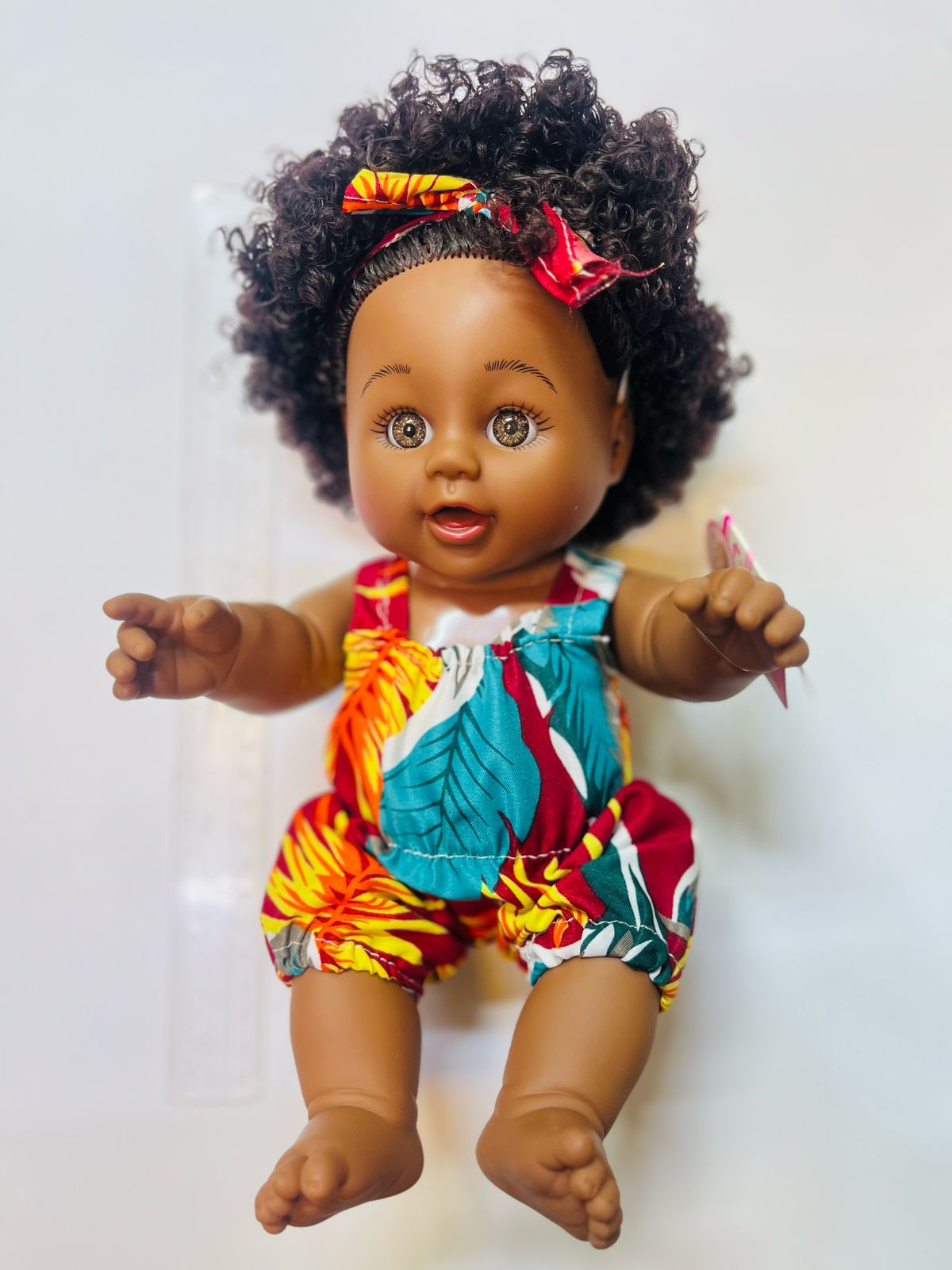 Girl Full Body Silicone Vinyl Doll Painted Baby Doll With Rooted Hair For Kid's- African doll