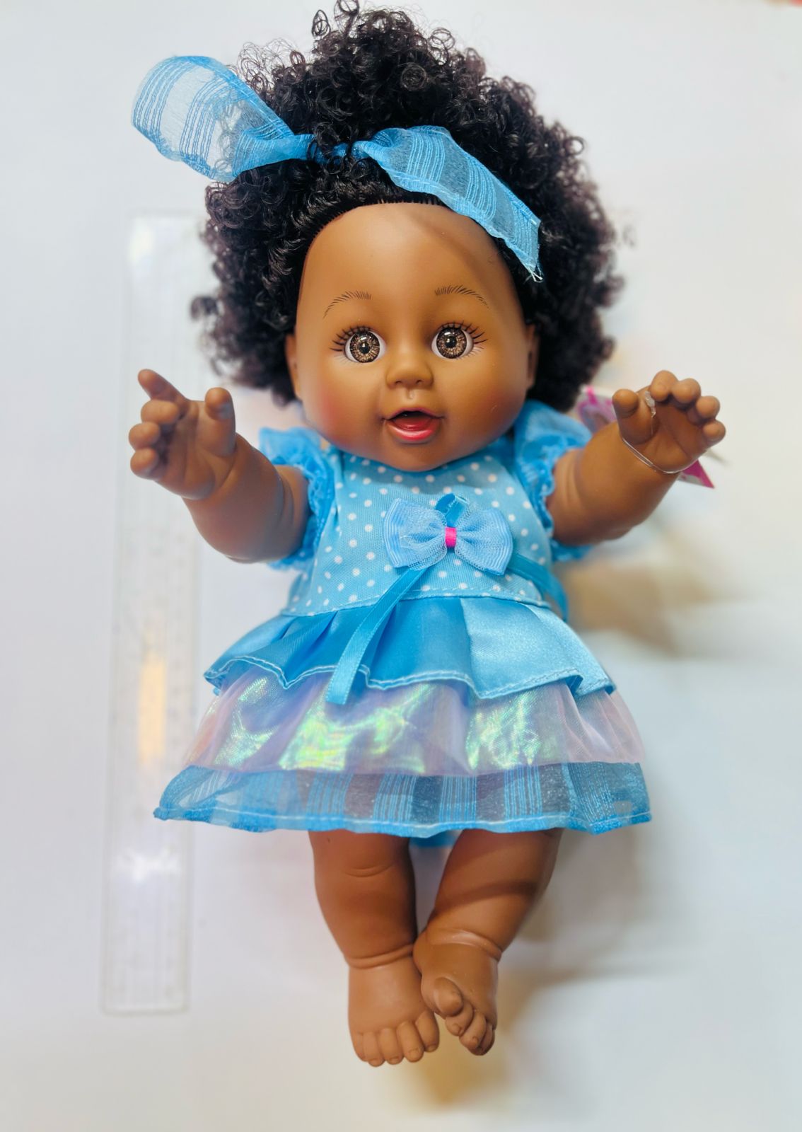 Girl Full Body Silicone Vinyl Doll Painted Baby Doll With Rooted Hair For Kid's- African doll
