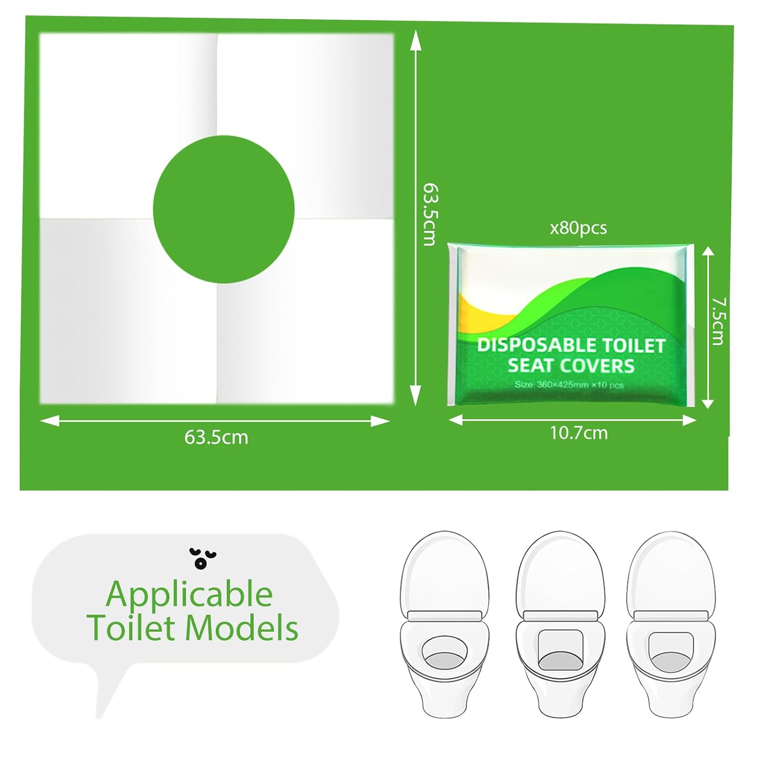 Disposable Toilet Seat Cover, Flushable Disposable Toilet Seat Cover, Carry Disposable Toilet Seat Paper