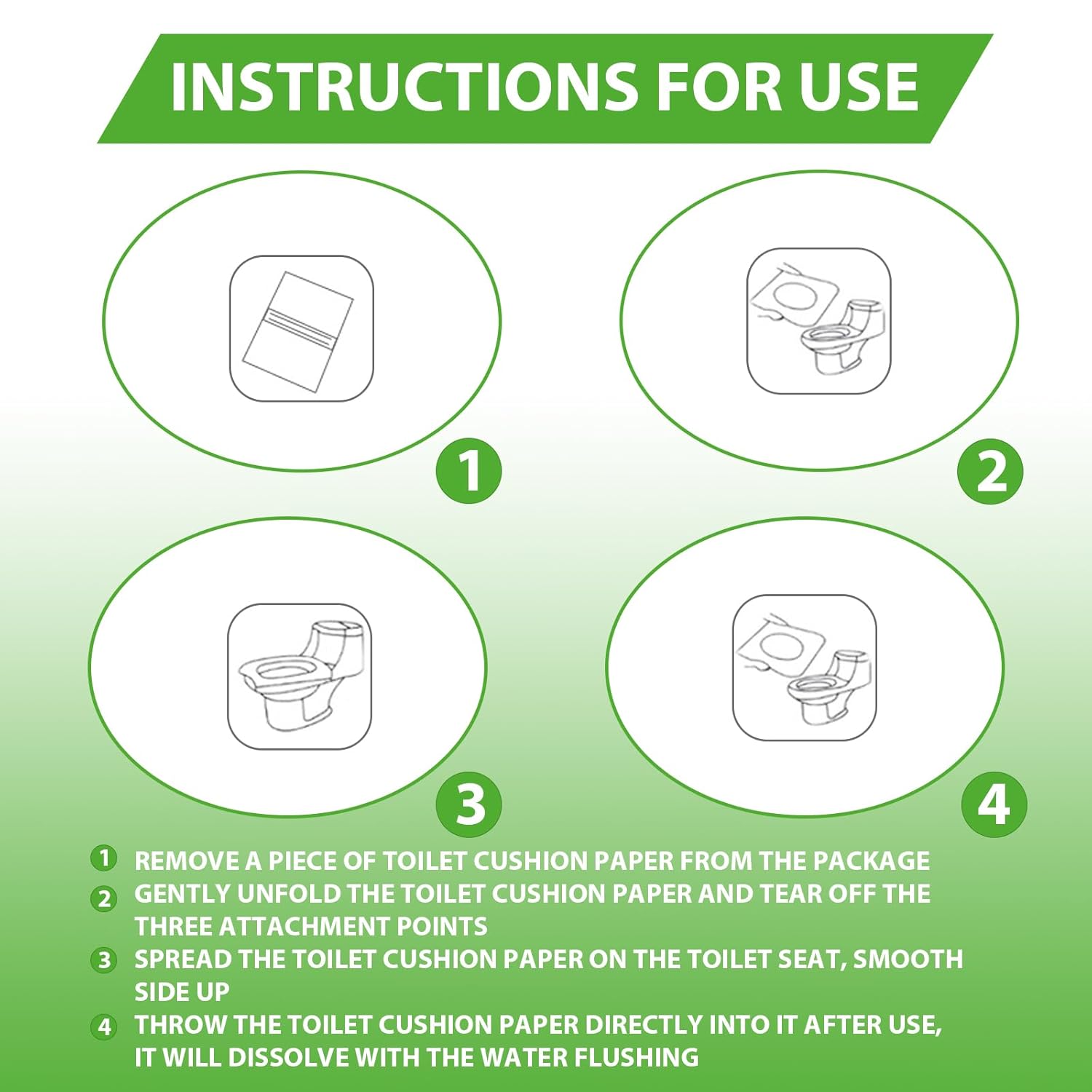 Disposable Toilet Seat Cover, Flushable Disposable Toilet Seat Cover, Carry Disposable Toilet Seat Paper