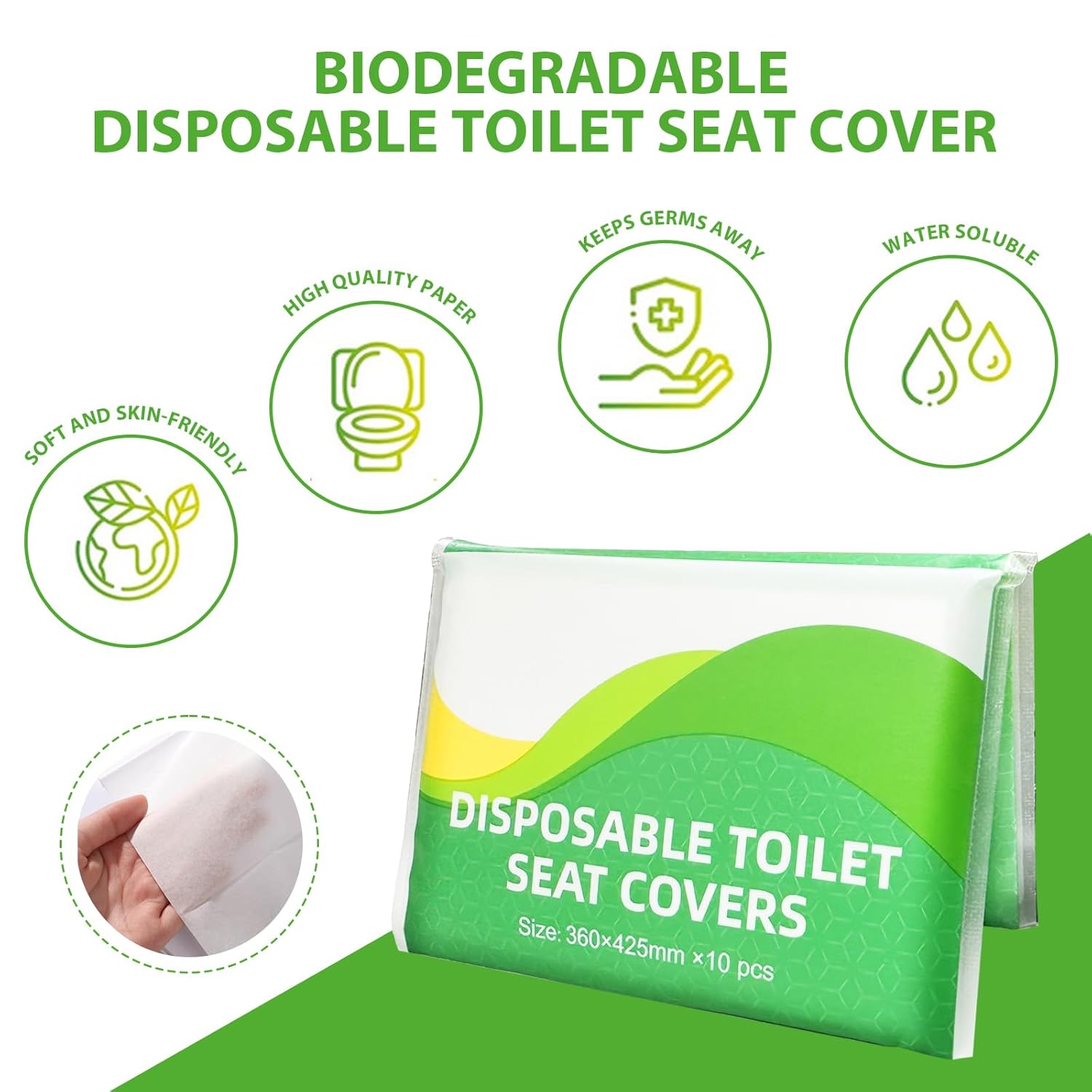 Disposable Toilet Seat Cover, Flushable Disposable Toilet Seat Cover, Carry Disposable Toilet Seat Paper