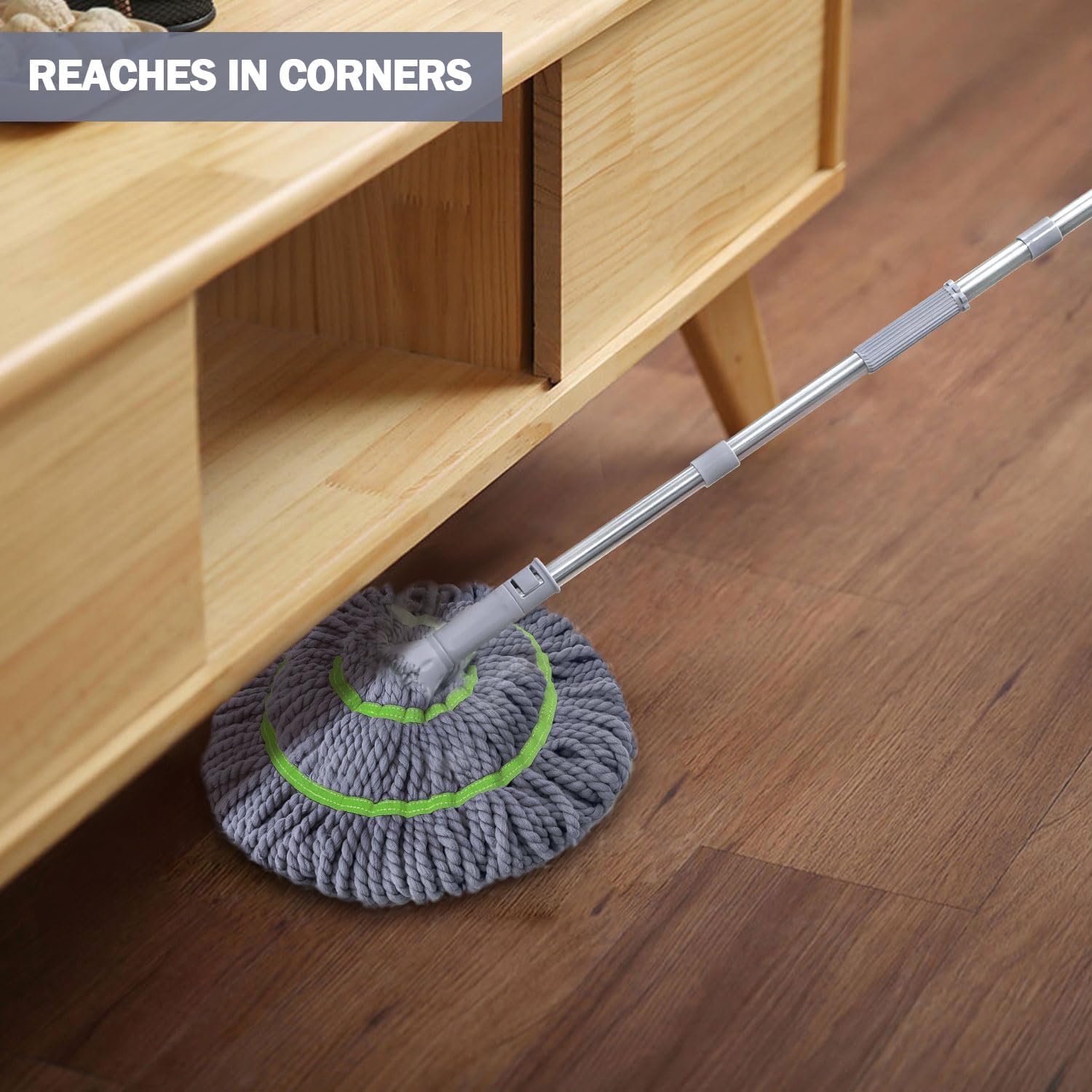 Self Wringing Mop for Floor Cleaning - Floor Mops for Cleaning, Mop with Wringer, Twist Mop Microfiber Washable Heads, Floor Mops Self Wringing for Home, Office, Cleaning