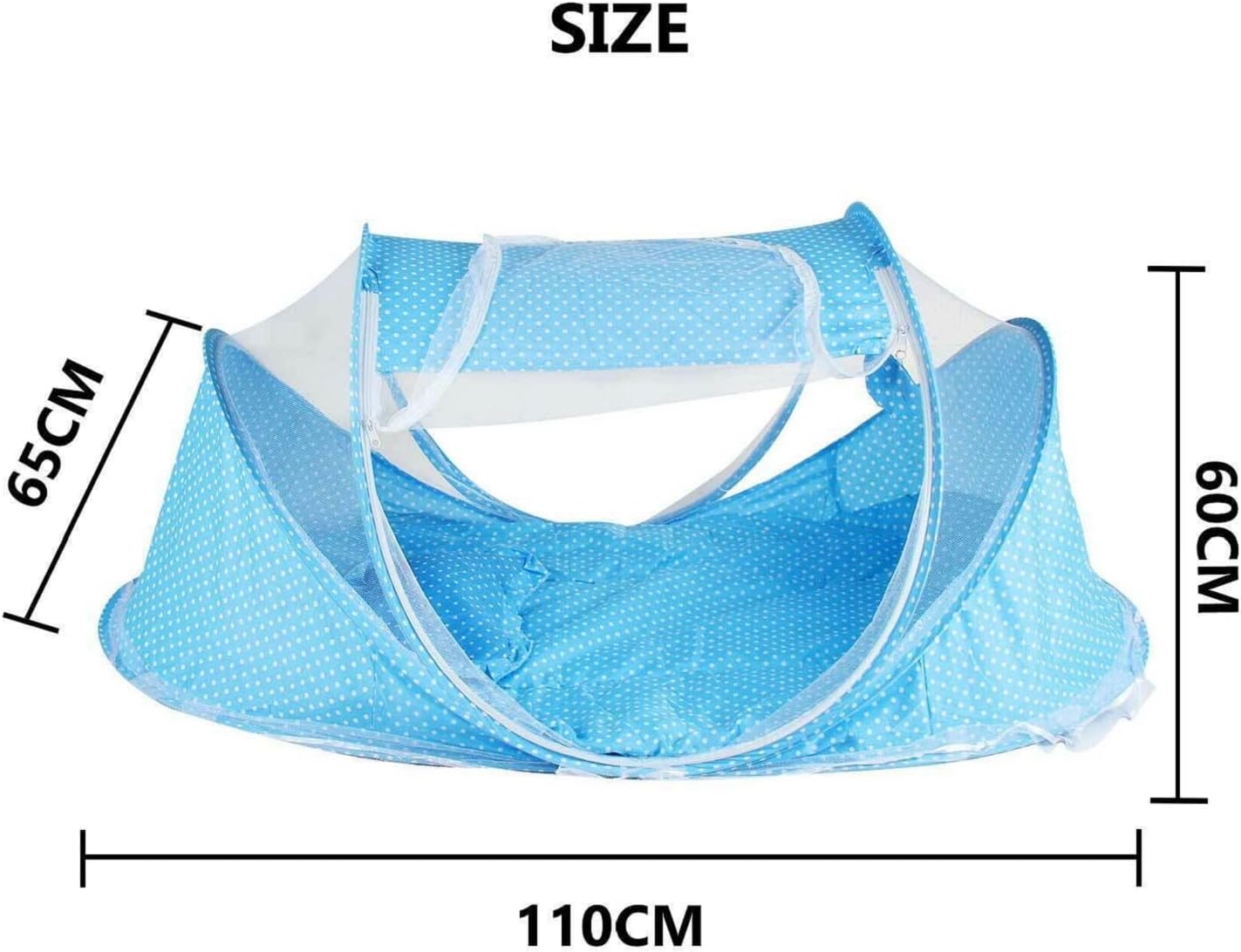 Baby Mosquito Net Portable Folding Universal Infant Mosquito Net with Mattress Pillow Kids Single Bed Cot Tent Crib for Indoor Outdoor Home Travel Camping