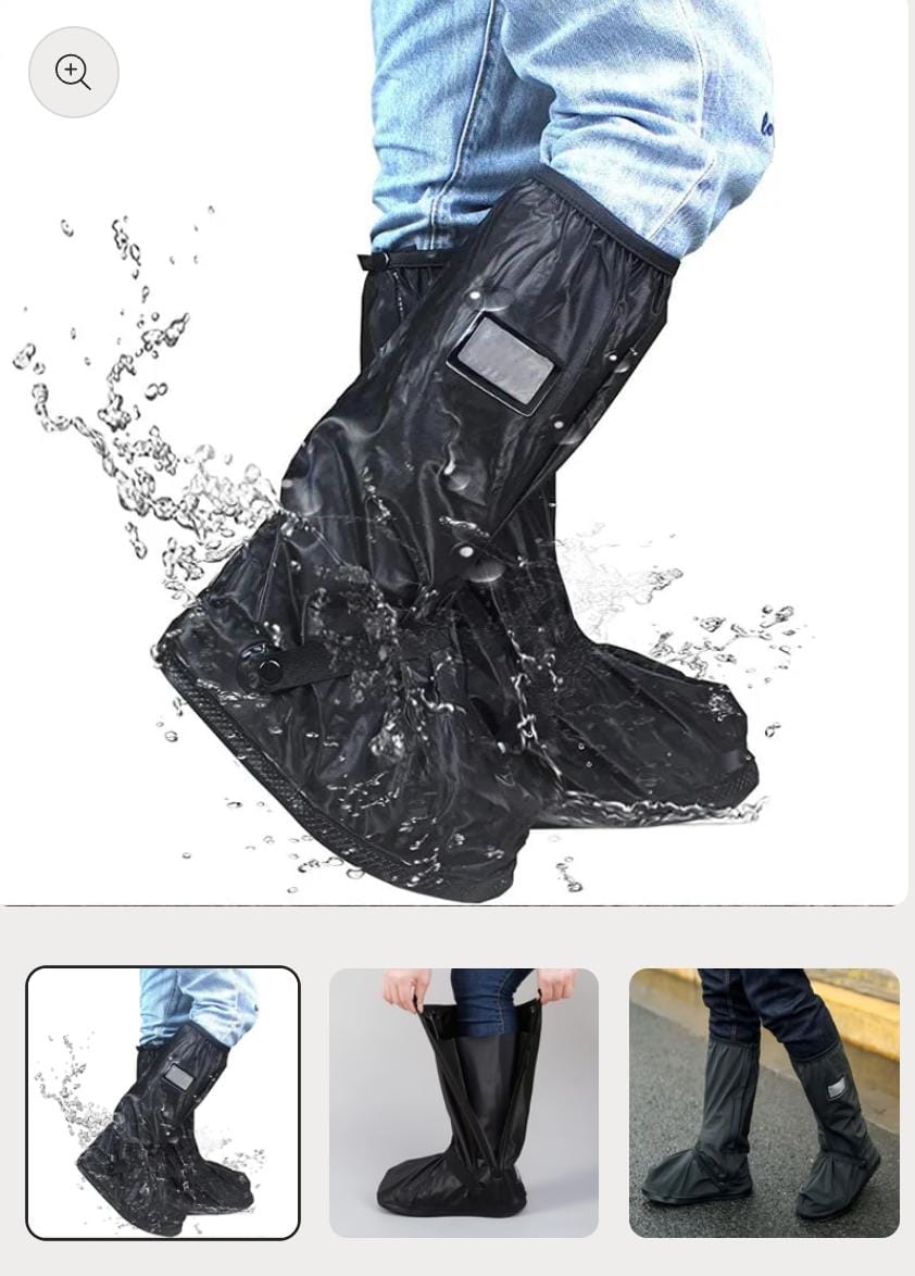 Professional Long Waterproof Shoe Covers for Men Waterproof Boot Covers Rain Shoe Covers Reusable & Foldable Motorcycle Cycling Bike Knee Boots Shoes Cover