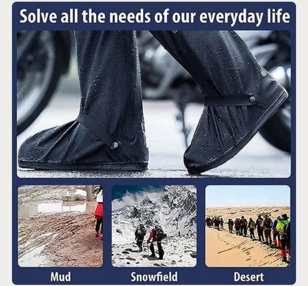 Professional Long Waterproof Shoe Covers for Men Waterproof Boot Covers Rain Shoe Covers Reusable & Foldable Motorcycle Cycling Bike Knee Boots Shoes Cover