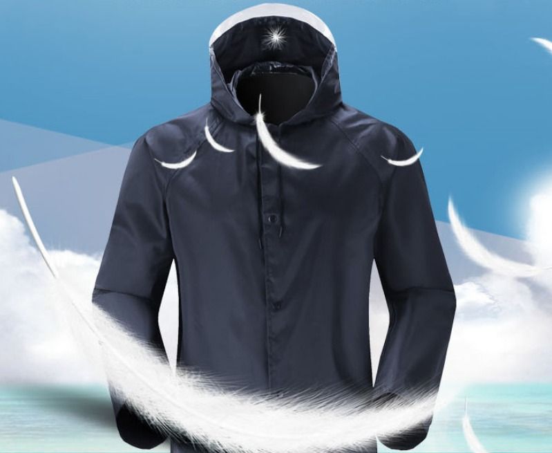 Full Sleeves Waterproof Rain Coat/Water Resistance Rain Wear Jacket For Men And Women 110cm
