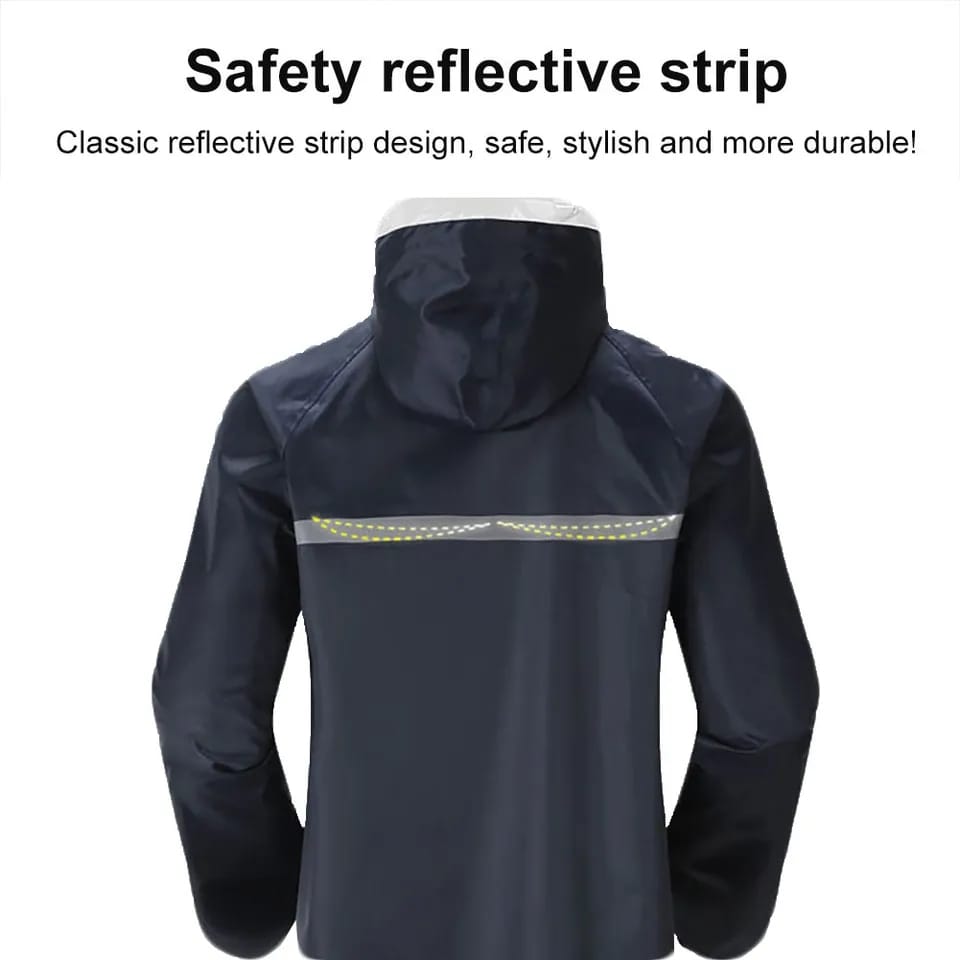 Full Sleeves Waterproof Rain Coat/Water Resistance Rain Wear Jacket For Men And Women 110cm