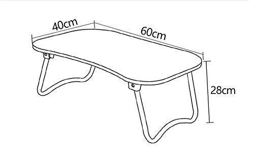 Multipurpose Foldable Laptop Table with Cup Holder, Study Table, Bed Table, Breakfast Table, Foldable and Portable/Ergonomic & Rounded Edges/Non-Slip Legs (Wood)