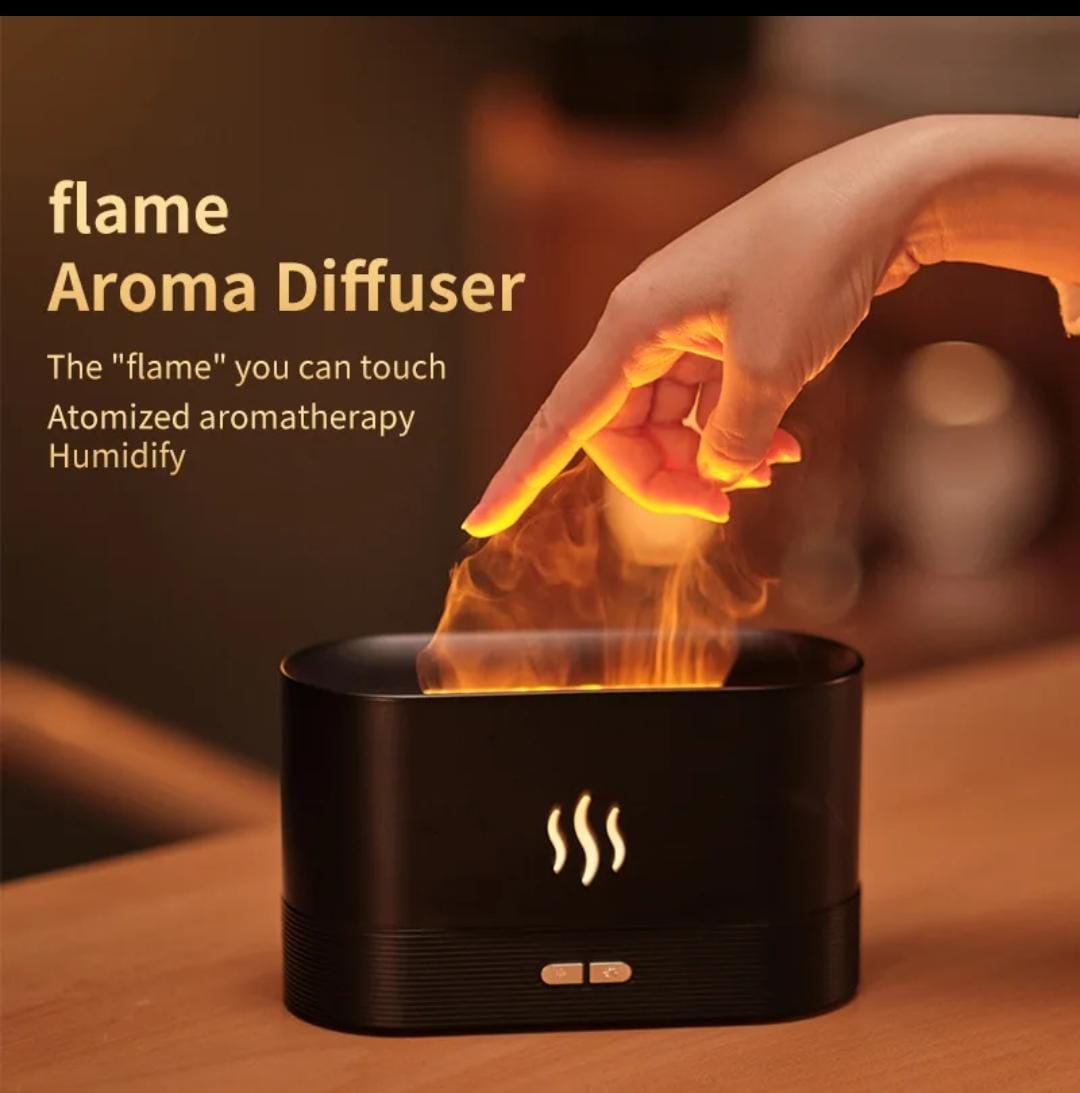 Flame Diffuser Essential Oils for Diffusers for Home,Office Or Yoga Aromatherapy Diffuser with No-Water Auto-Off Protection
