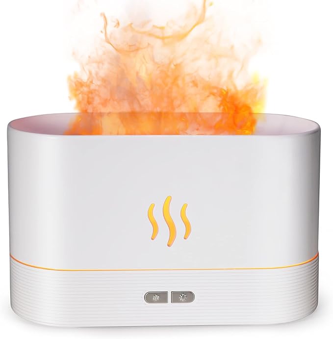 Flame Diffuser Essential Oils for Diffusers for Home,Office Or Yoga Aromatherapy Diffuser with No-Water Auto-Off Protection