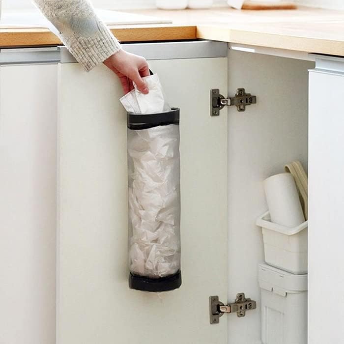 2 Pc's Plastic Bag Holder Foldable Breathable Hanging Trash Bags Organizer for grocery bags garbage bags for Home and Kitchen (PAck of 2,Multicolor)