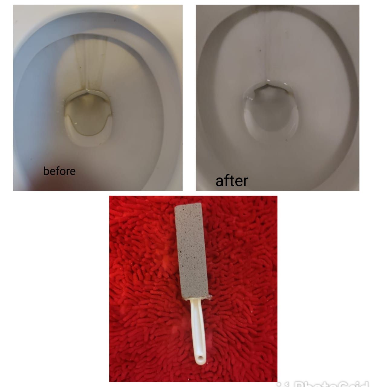 Pumice stone toilet scrabber, Pumice Cleaning Stone with Handle Toilet Bowl Cleaner Hard Water Ring Remover for Bath/Pool/Kitchen/Household Cleaning