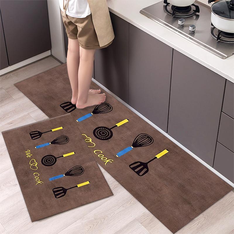 2pcs Modern Anti-slip Kitchen Mats