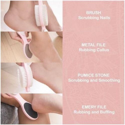 4 In 1 Foot Scraper Pedicure Tool Dead Skin Remover Scrubber