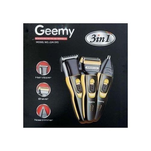 Geemy 3-in-1 Rechargeable Electric Shaving Machine – Hair, Beard, and Nose Trimmer for Men and Women
