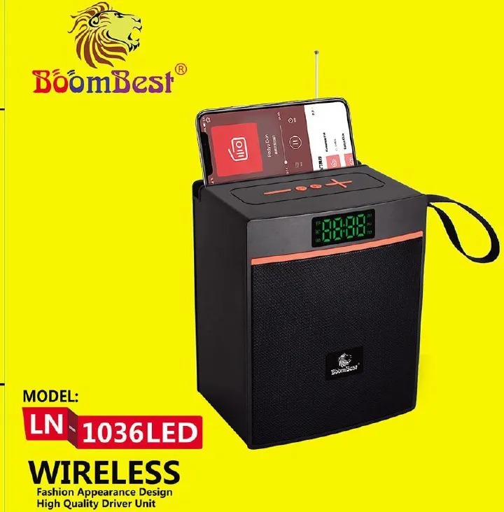 BOOMBEST LN-1036 BT PORTABLE BLUETOOTH SPEAKER – SUPER BASS, MULTI-MODE PLAYBACK & STRONG BATTERY