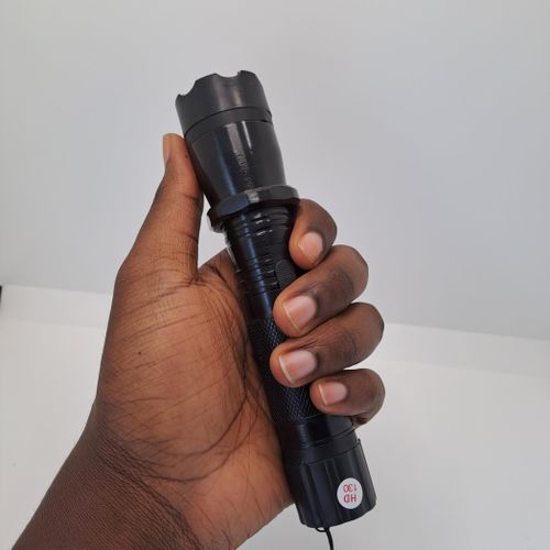 2-in-1 Rechargeable Self-Defense Stun Gun Torch – Electric Shock Device with Laser Pointer & Flashlight for Security Protection
