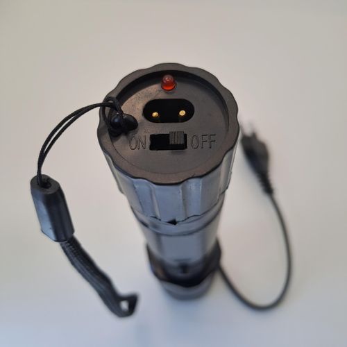2-in-1 Rechargeable Self-Defense Stun Gun Torch – Electric Shock Device with Laser Pointer & Flashlight for Security Protection