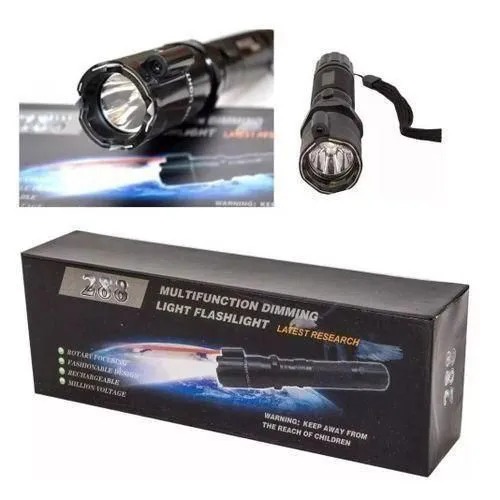 3-in-1 Rechargeable Self-Defense Stun Gun Torch – Electric Shock Device with Laser Pointer & Flashlight for Security Protection