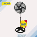 lyons FS-1801 Stand fan, Durable quality motor  , 3 speed control panel , Super quiet motor