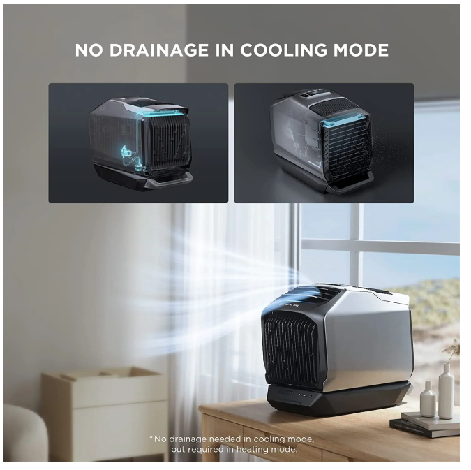 [Limited Sale] EcoFlow Wave 2 Portable Air Conditioner and Heater 5100 BTU Cooling 6100 BTU Heating Fast Cooling in 5 Mins Quiet Operation