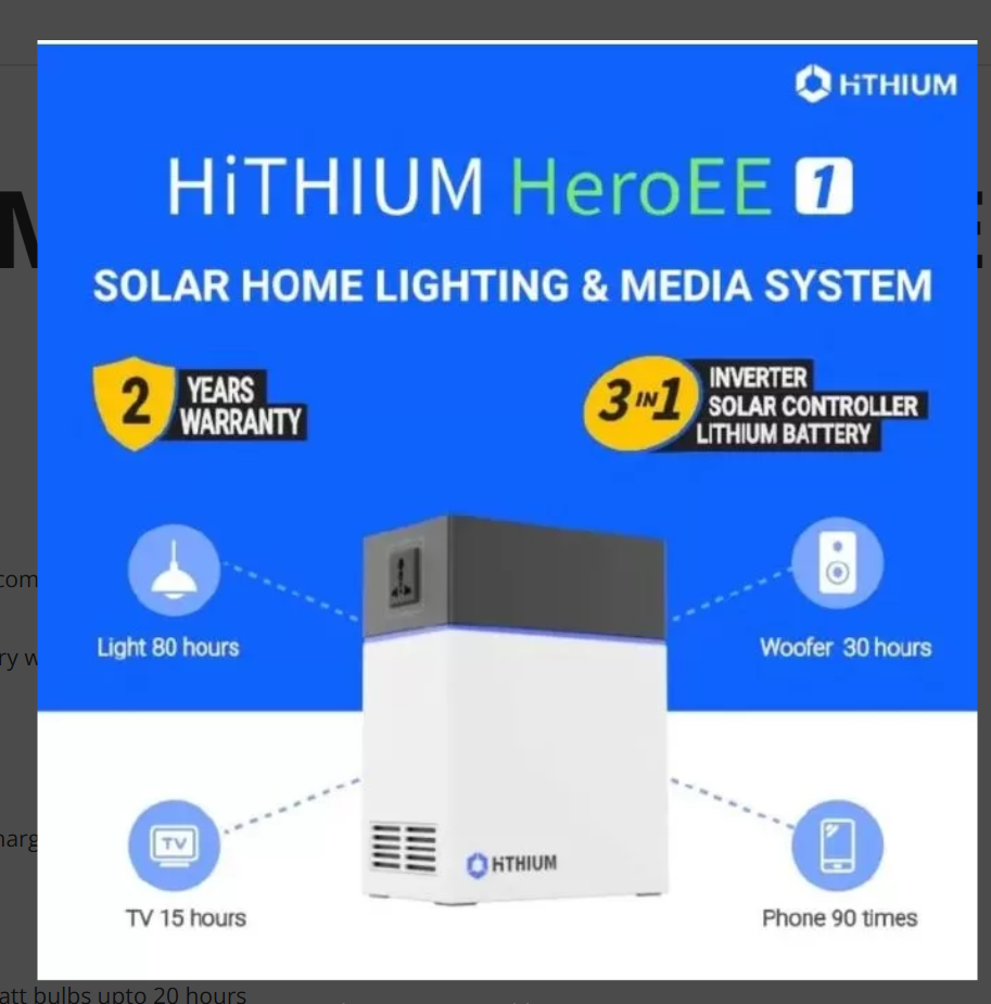 [Hot Deals] Hithium Hero EE 1 – 1kWh LiFePO4 Battery for Reliable Home Energy Storage