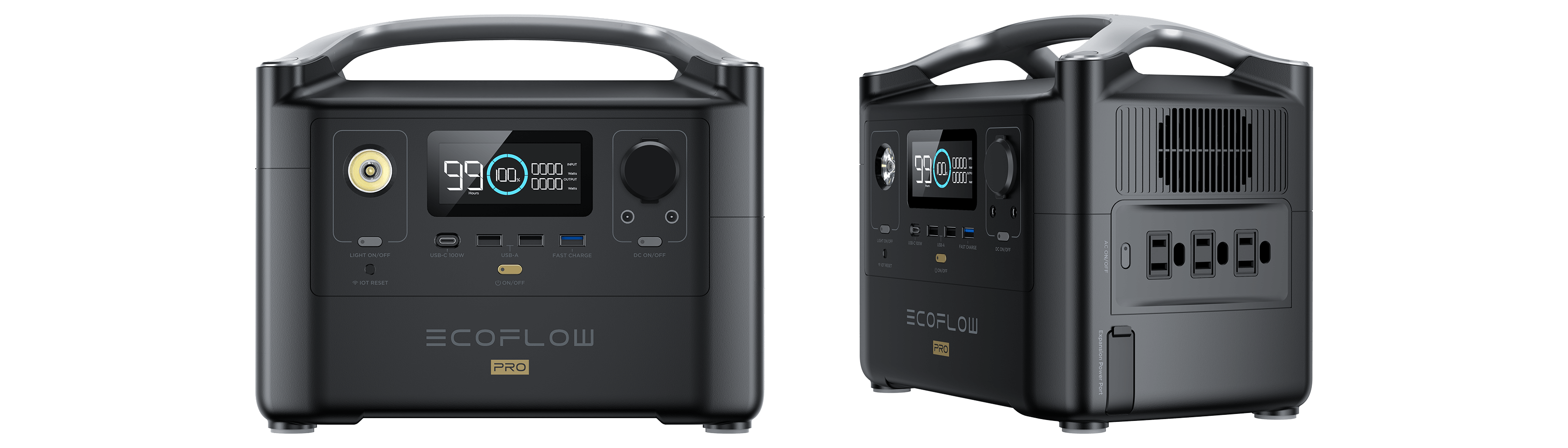 [Limited-Time Discount] EcoFlow RIVER Pro 720Wh Portable Power Station  LiFePO4  battery  AC, DC, USB-A, USB-C, car charging ports