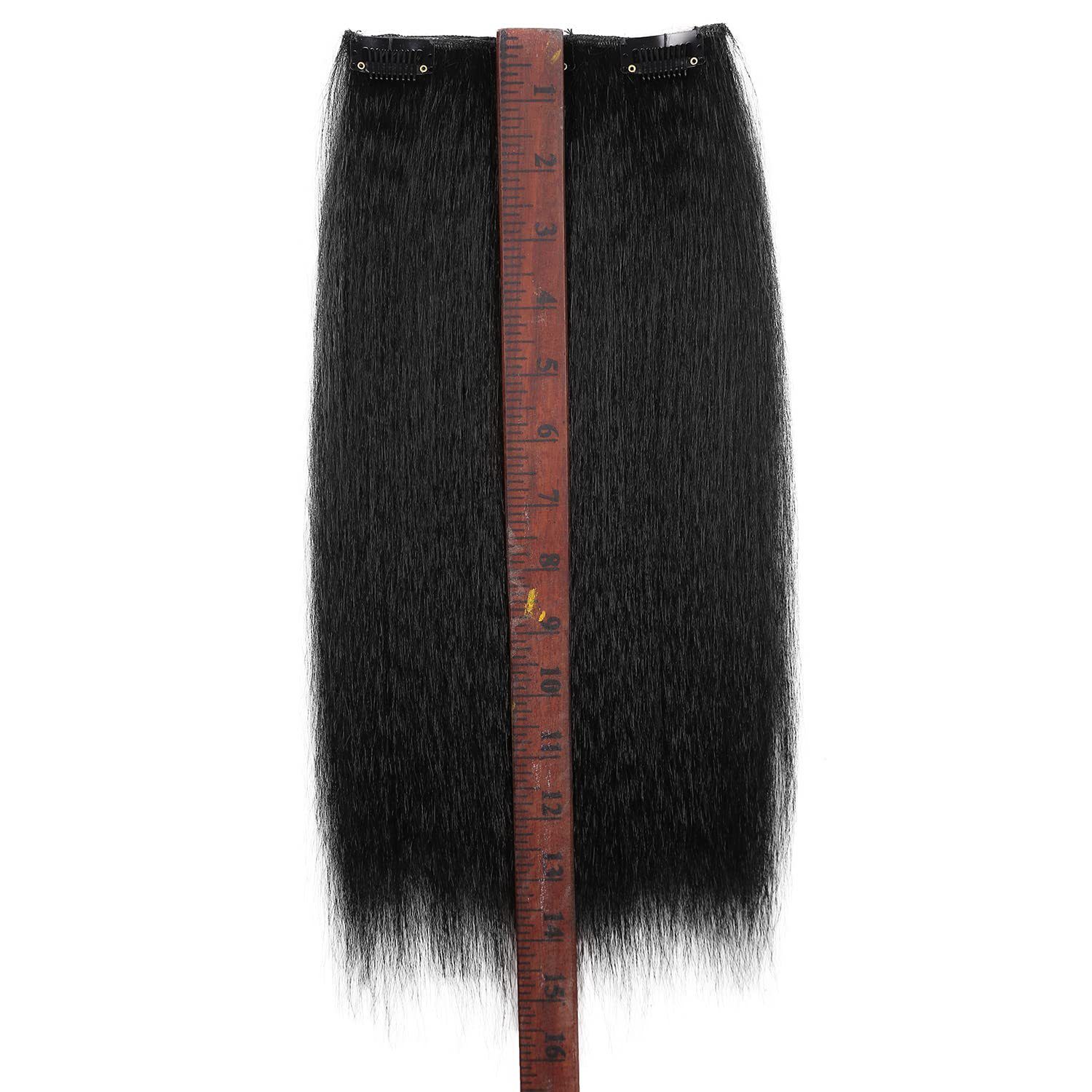 BestSeller 7 Pack Set Sythentic Hair 16 Clips Ins Hair Extension Yaki Kinky Straight Hair Wig Thick End Hair Wig