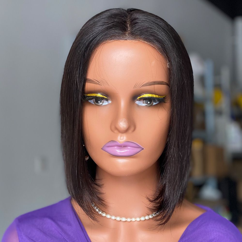 5*5 Lace Front Wig 10 Inch Bob Wig Glueless Wigs Vietnam Hair Bone Straight human hair wig