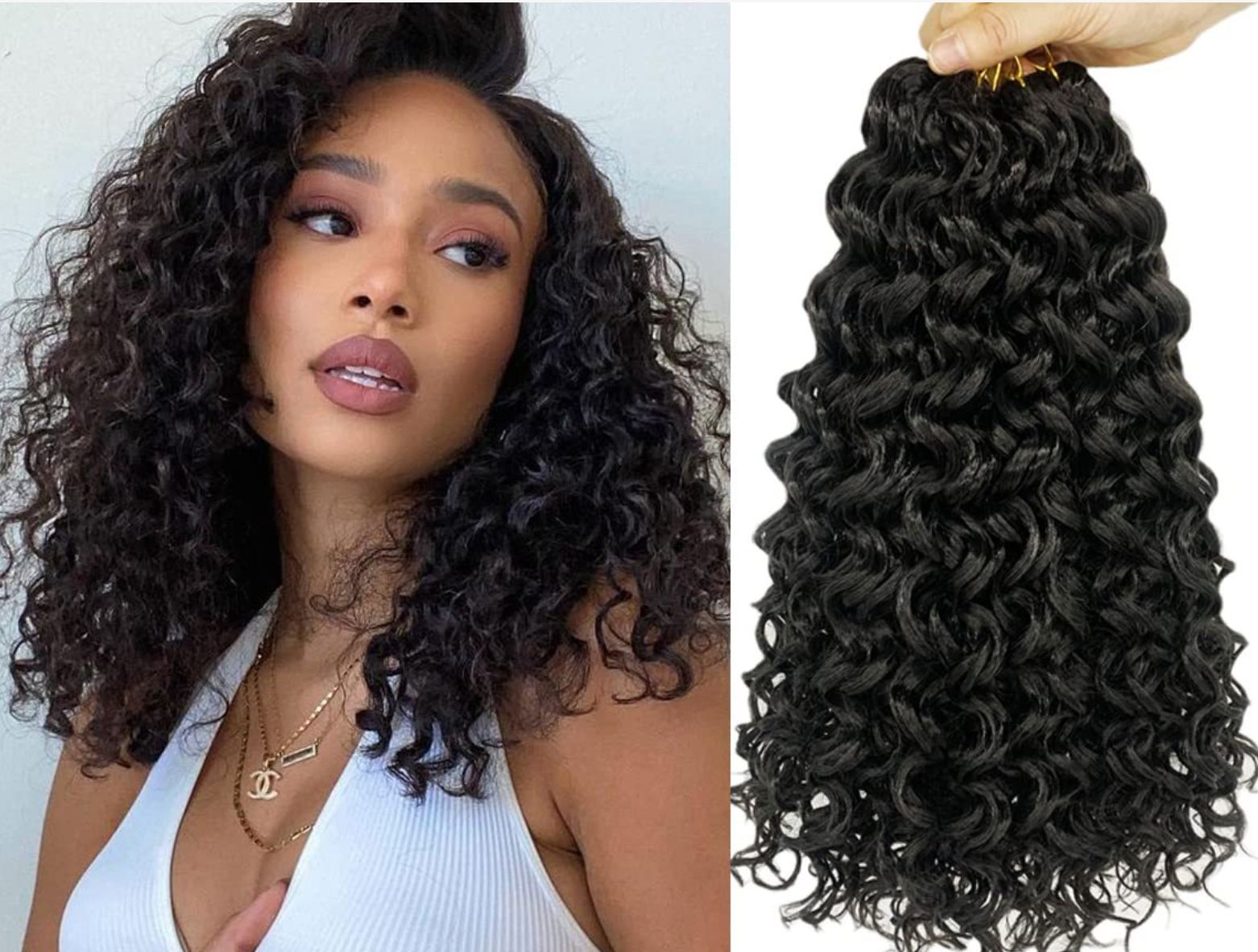 8" 14" short  hair Africa Ocean Wave curly synthetic hair wig extension dreadlocks hair
