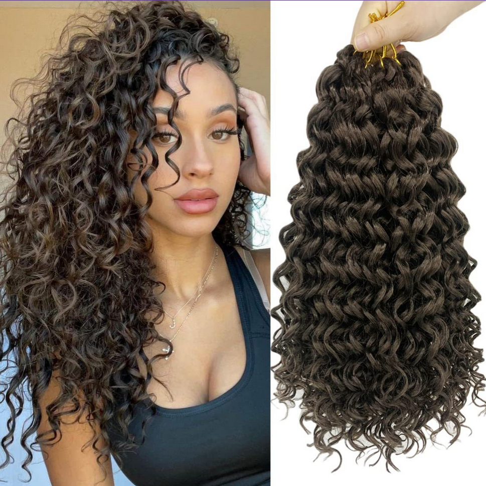 8" 14" short  hair Africa Ocean Wave curly synthetic hair wig extension dreadlocks hair