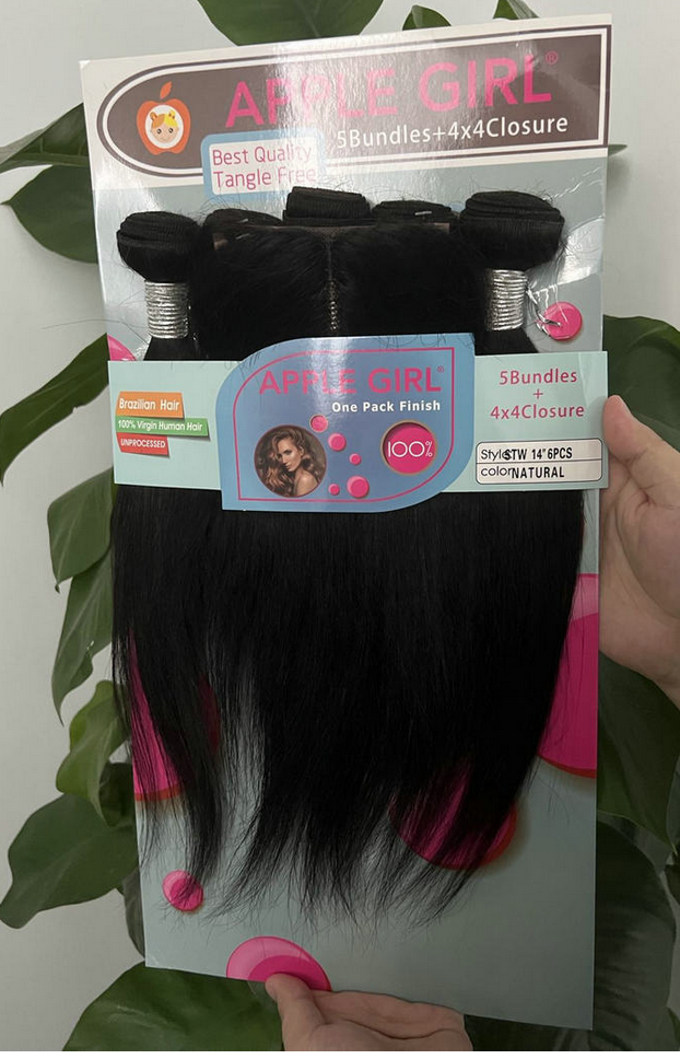 100% real human hair bundles with 4*4 lace closure 5pcs bundle+4*4 closure set straight body wave kinky curly jerry curly hair bundles