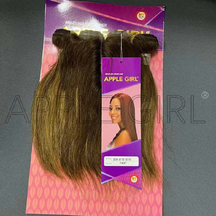 5pcs Set Packet Human hair bundles with 4*4 closure piano color 4/27 straight boday wave kinky curly huar bundles