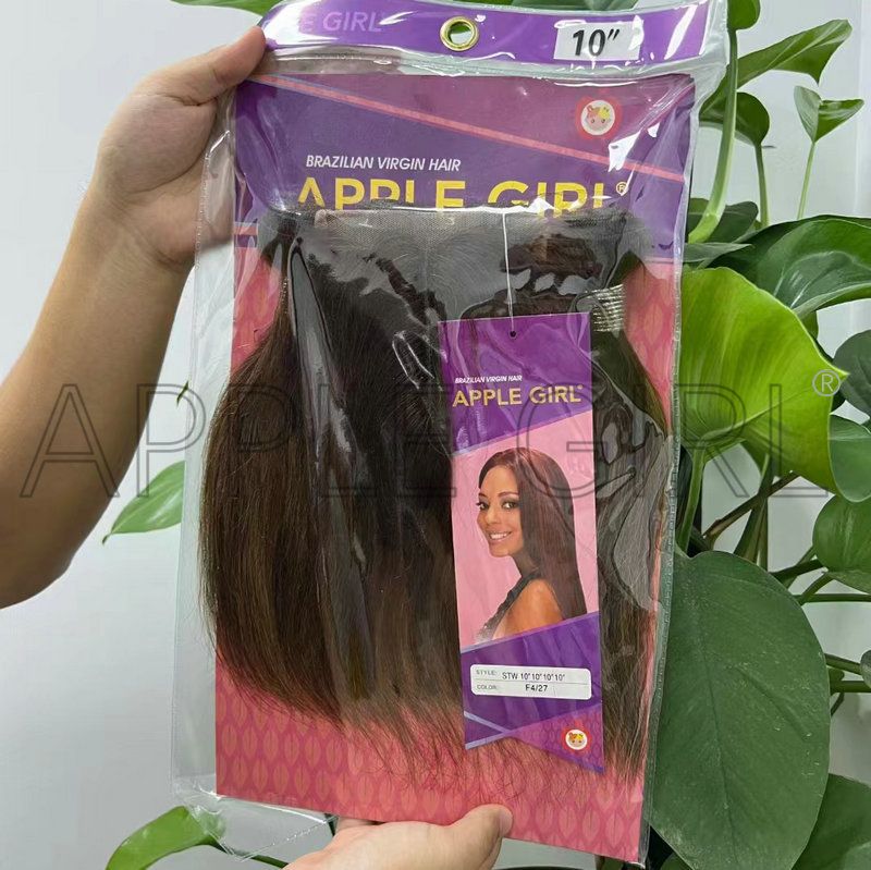 5pcs Set Packet Human hair bundles with 4*4 closure piano color 4/27 straight boday wave kinky curly huar bundles