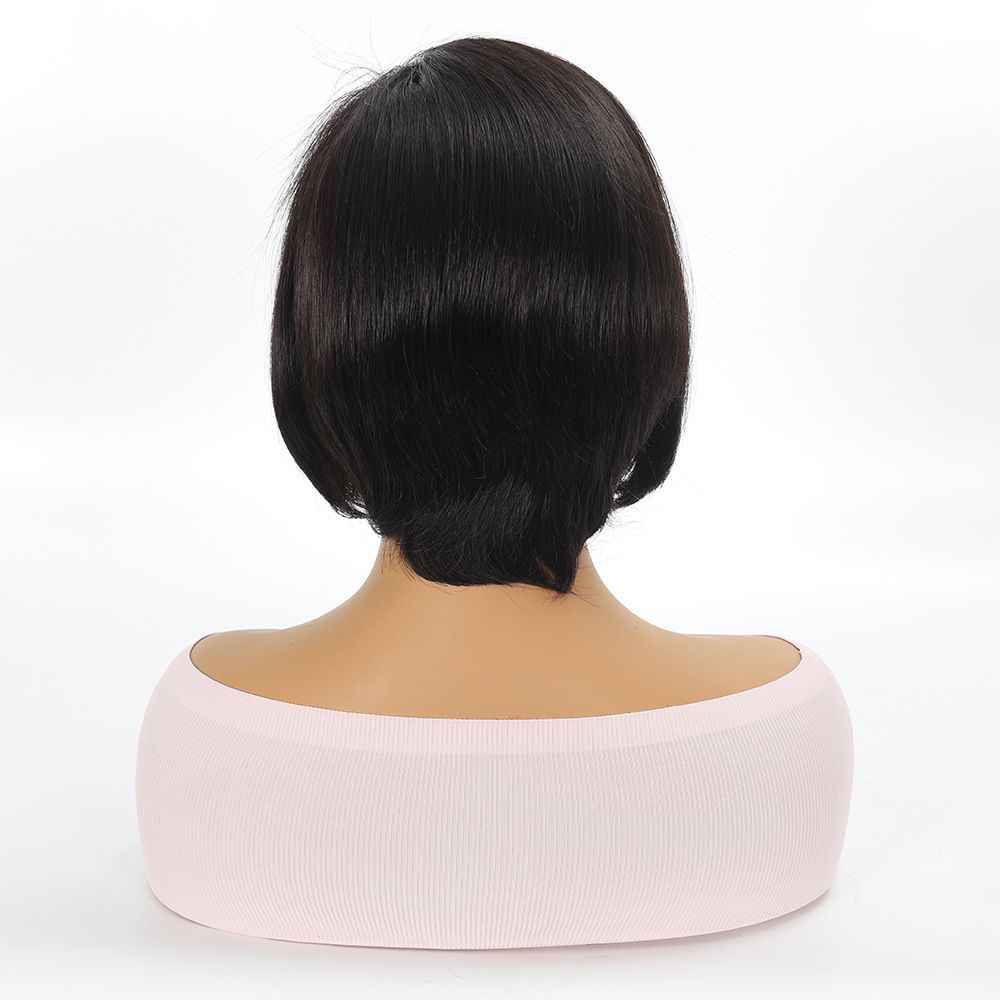 Fashion Real Human Hair Wig Pixie Cut Wig 13*4 Swiss Lace Frontal Wig